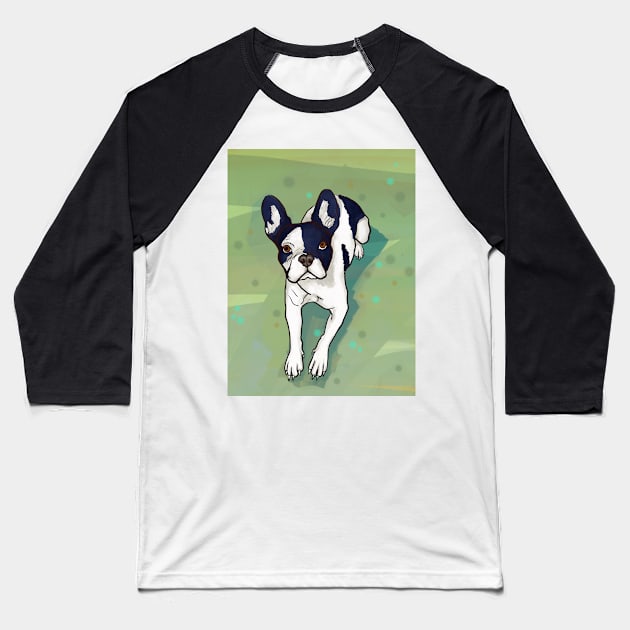 Super cute french bulldog, pop art, Baseball T-Shirt by ThomaeArt